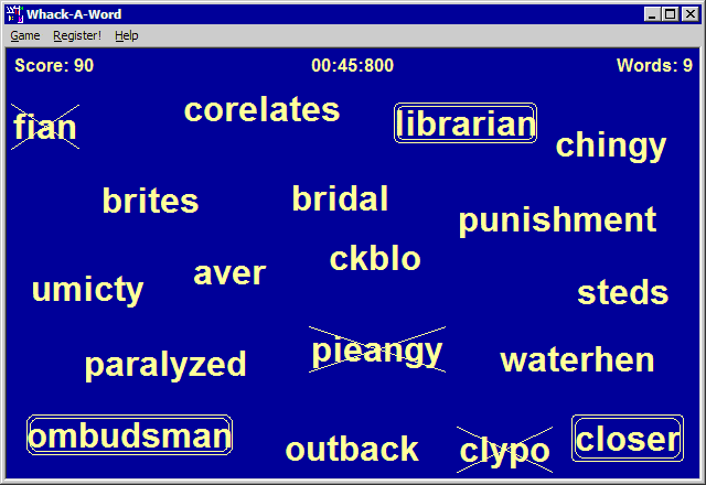 Whack-A-Word Screenshot